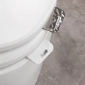Set of two wavy toilet seat lifters in grey and white colors with adhesive backing - Combination Set / Transparent White + Grey