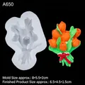 Tulip bouquet silicone mold for DIY aroma candles and resin art crafts, item A650 - 1# Tulip Bouquet / Translucent