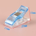 Pinza de costura de plástico azul de 27x15x11mm para acolchado y manualidades DIY - Azul