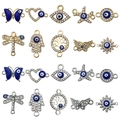 20pcs gold and silver evil eye charms set including butterfly and hamsa hand for DIY jewelry - Mixed 20Pcs Evil Eye Accessories