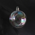 Iridescent transparent bubble cake topper sphere with rainbow finish for party decor - 4cm / With Cap Style / AB Color