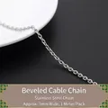 Chaîne à maillons en acier inoxydable 3mm pour création bijoux DIY pack de 1 mètre - Chaîne à Maillons Biseautés 3mm 1m