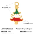 Detailed dimensions of a Christmas tree stainless steel pendant with size markings - Christmas Tree