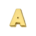 8mm gold-plated alphabet letter A charm with polished metallic finish for DIY jewelry - Letter-A / 8mm (Inner Diameter)