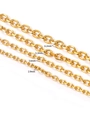 Catene barbazzale piatte in acciaio dorato da 2,9 mm a 6,2 mm per creazione gioielli - Larghezza 2.9mm / Oro