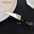 Creative mini knife hair clip with silver blade and black handle, 10.1x1.7cm size - Fruit Knife - 1PC