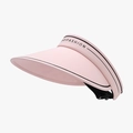 Pink breathable sun visor hat with wide brim and black fashion letter print - One Size(Adjustable) / Pink
