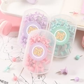 Pastel push pins set in purple, pink, and mint green boxes for school stationery - Mixed Push Pins