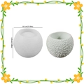 DIY round silicone mold with geometric rock texture for concrete planters and candles - Crackle Texture