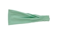 Elastic sweat-wicking sports headband in soft mint green silk fabric for fitness running - Light Green