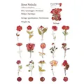 Rose Nebula serie vintage PET bloemenstickers voor scrapbooking, 40 stuks per pak - Roosnevel