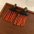 Silver Pin - Black - Orange