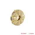 Perla a nido d'ape dorata con zirconi per gioielli DIY, larghezza 3,0mm e lunghezza 8,0mm - Stile B: Oro 3*8mm