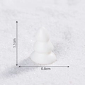 Miniature white triple-layered cone resin figurine for Christmas DIY micro landscapes - 24# White Christmas Tree