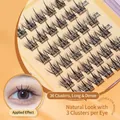 LMLTOP SY914-C segmented fishtail false eyelashes set with 36 clusters of natural lashes - Self-Adhesive Air Eyelashes (36 clusters) SY914-C