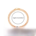 Pulsera tennis de oro champán con circonitas y cierre plegable de 17cm de largo - 4.0 Oro KC Circonia Champaña - 17cm