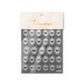 Tomoni butterfly nail stickers featuring gradient hollow designs and heart motifs - Hollow Butterfly Heart (to2214) / Grey Black
