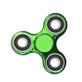 Green translucent tri-spinner fidget toy with black ABEC-7 608ZZ metal bearings - Electroplated Green 4-Bearing Model