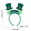 Green St. Patrick's Day headband with mini top hats, shamrocks and happy festival banner - Top Hat Letters