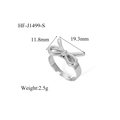 Details zum silbernen Schleifenring mit Maßen 19,3 mm Breite und 2,5 g Gewicht - Silberner Schleife Ring (HF-J1499-S)