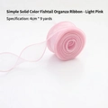 Pink fishtail gauze ribbon 4cm wide for floral bouquet and gift wrapping - Water Pink