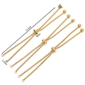 Close-up of adjustable 11.5cm gold-plated stainless steel slider chains for DIY jewelry - 11.5CM / Gold