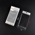 7x15 cm clear self-adhesive OPP packaging bag with white header and size dimensions - 7*12+3 (White Pearl) / 100 Pcs/Pack