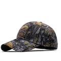 Outdoor Camouflage Baseball Cap mit gebogener Krempe und weißen Kontrastnähten - Totlaub-Tarnung