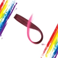 Deep red to bright pink gradient clip-in hair extension piece in curly style, shade 58H - Dark Red to Bright Pink Gradient (58H)