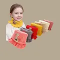 Winter knitted baby neck warmer scarf with cute giraffe patch in various colors - Deer Scarf (random Color) / 3 Months To 2 Years Old Fleece-lined And Elastic