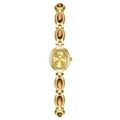 Elegant gold tiger eye stone link watch for women with an oval quartz dial - Tiger Eye Champagne Gold
