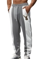 Herren Jogginghose in Grau und Weiß mit Kordelzug und markantem Farbblock-Design - S / Grau + Hirschkopf