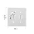 Siliconen mal voor dubbele schakelaar paneel met rechthoekige gaten 12x11,8cm - Type 4 Schakelaarplaat