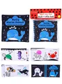 Detail of high-contrast black and white ocean animal cloth book for baby visual stimulation - Ocean Theme