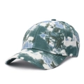 Green and blue tie-dye graffiti baseball cap with curved brim for sun protection - Adjustable / 2# Dark Green Tie-dye