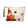 Beauty case portatile per il Ringraziamento con gnomo autunnale e stampa di zucca - Stampa Gnomo con Zucca-Con Cinturino da Polso(xy-042-04)
