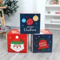 Three-pack 25cm Christmas gift box set with festive Santa Claus and bell patterns - LH-6 (3 Pack)