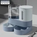 Automatic cat waterer and feeder set in Morandi blue with dual bowls for pets - Waterer & Feeder Set / Basic Style / Sky Blue