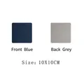 Double-sided leather placemat in blue and gray colors, size 10x10cm heat resistant pad - Blue + Gray (Coaster 10cm)