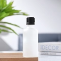 50ml; Black Cap + Inner Stopper + Frosted Glass Bottle; Glass