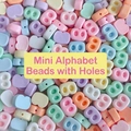 Pastel macaron resin letter B bead with horizontal hole for DIY jewelry making - Letter B / 1 Piece