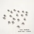 Pendenti a sfera in acciaio inossidabile lucido 6x9mm per collane fai da te - Palla appesa
