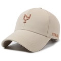 Classic khaki cotton baseball cap featuring 3D embroidered logo and NY&JA side detail - Adjustable / Khaki
