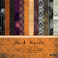 Dark World 6x6 inch scrapbook paper pad with 24 sheets of 160gsm gothic theme patterns - R2310 24 Sheets