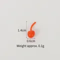 Mini cereza naranja de resina para manualidades DIY y decorar fundas de móvil 1,4cm - Cereza roja individual mediana-1.4cm