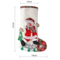 31cm snowman and Christmas tree decorative stocking with 3D fabric and size markings - Snowman