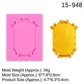 Moule en silicone avec cadre floral vintage européen et échantillon de résine doré - Style 5 (15-948) / Rose