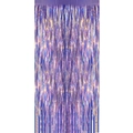 Iridescent purple laser tinsel curtain for birthday party wall decoration and backdrop - Plain Style / 1*1M / Iridescent Laser Purple