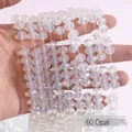 Κρυστάλλινες χάντρες 60 Opal White με όψεις για αξεσουάρ κοσμημάτων DIY - 60 Πρωτεΐνη