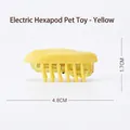 Electric insect cat toy in yellow color with vibrating mechanism for interactive playing - 6-Legged Bug / Yellow